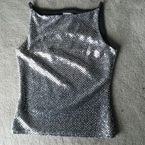 Americancruiser metallic shimmery silver top